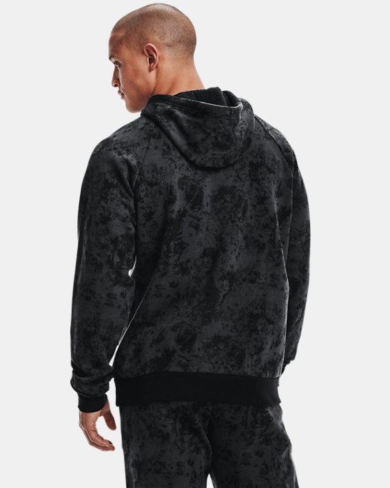 เสื้อฮู้ด UA Rival Fleece Cloud Dye สำหรับผู้ชาย, Black, pdpMainDesktop image number 1